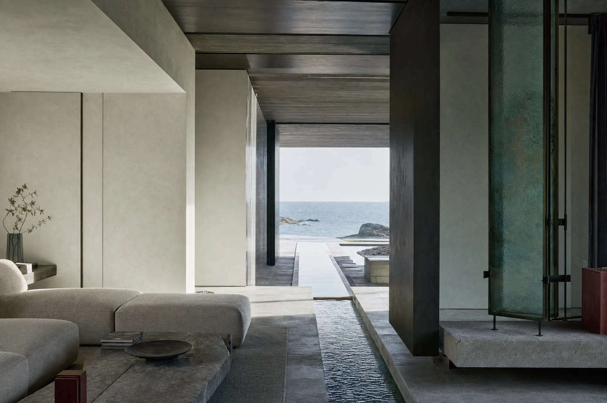 Coastal interior opening to the sea